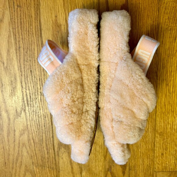 UGG Australia Fluff Yeah Slides Slippers Shoes 8 Light Pink - Picture 5 of 10